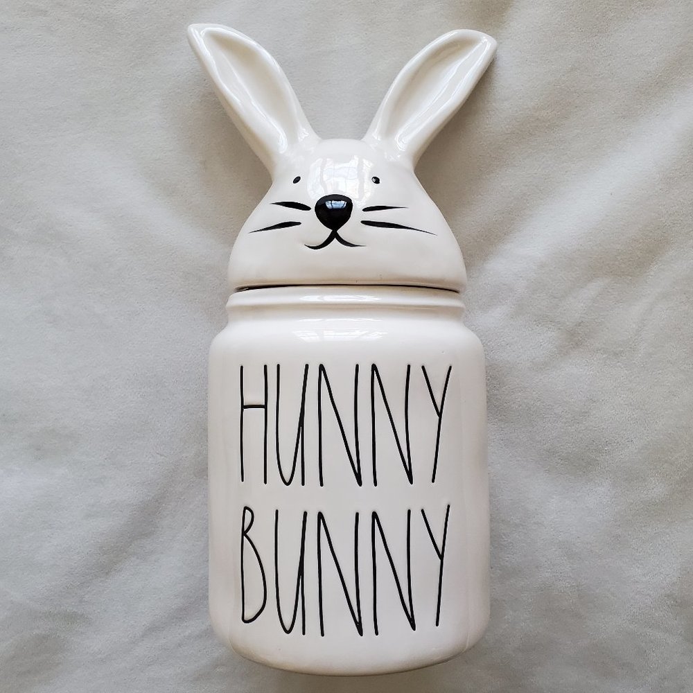 Rae Dunn Artisan Collection Hunny Bunny Canister Container Easter Large Rabbit